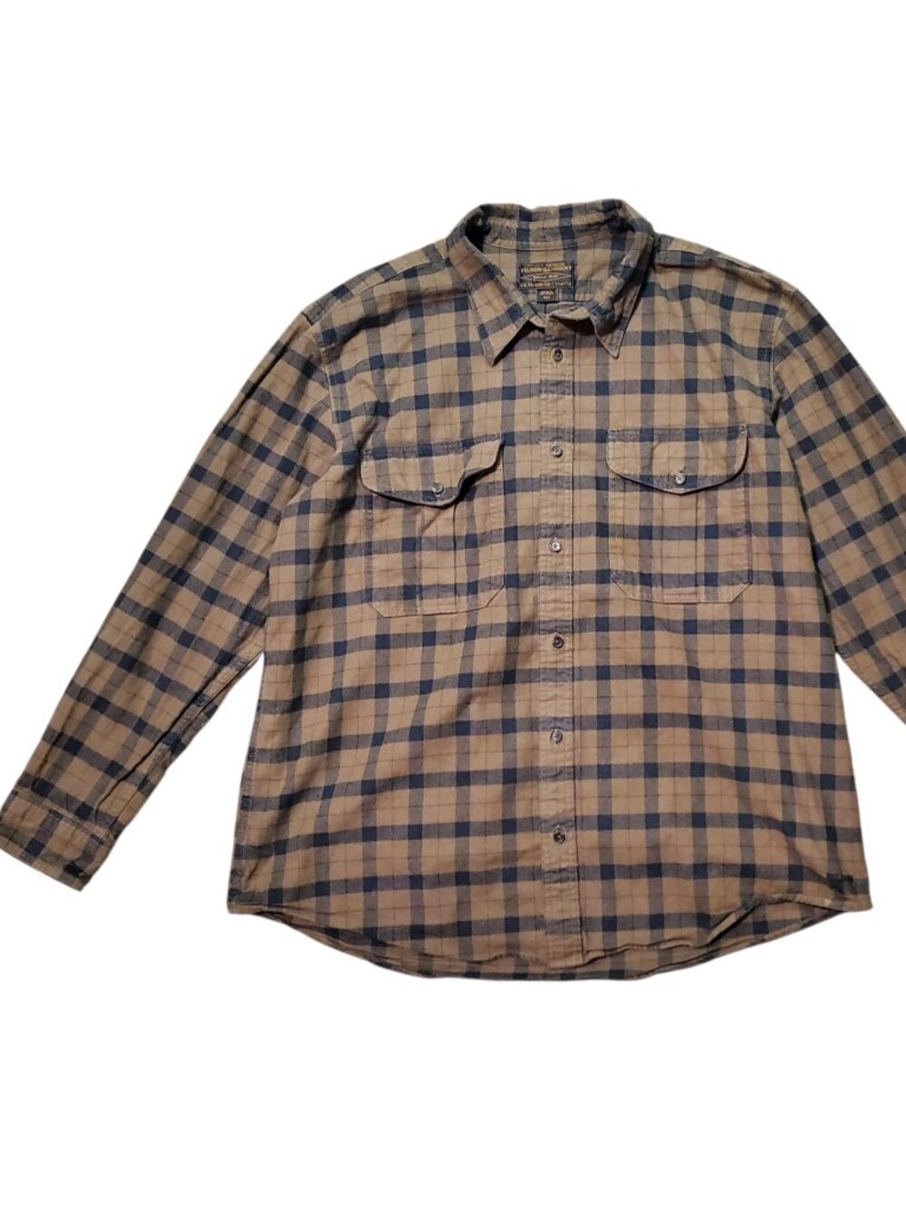 Filson Alaska Guide Shirt Plaid Brown Long Sleeve Button Down - XXL